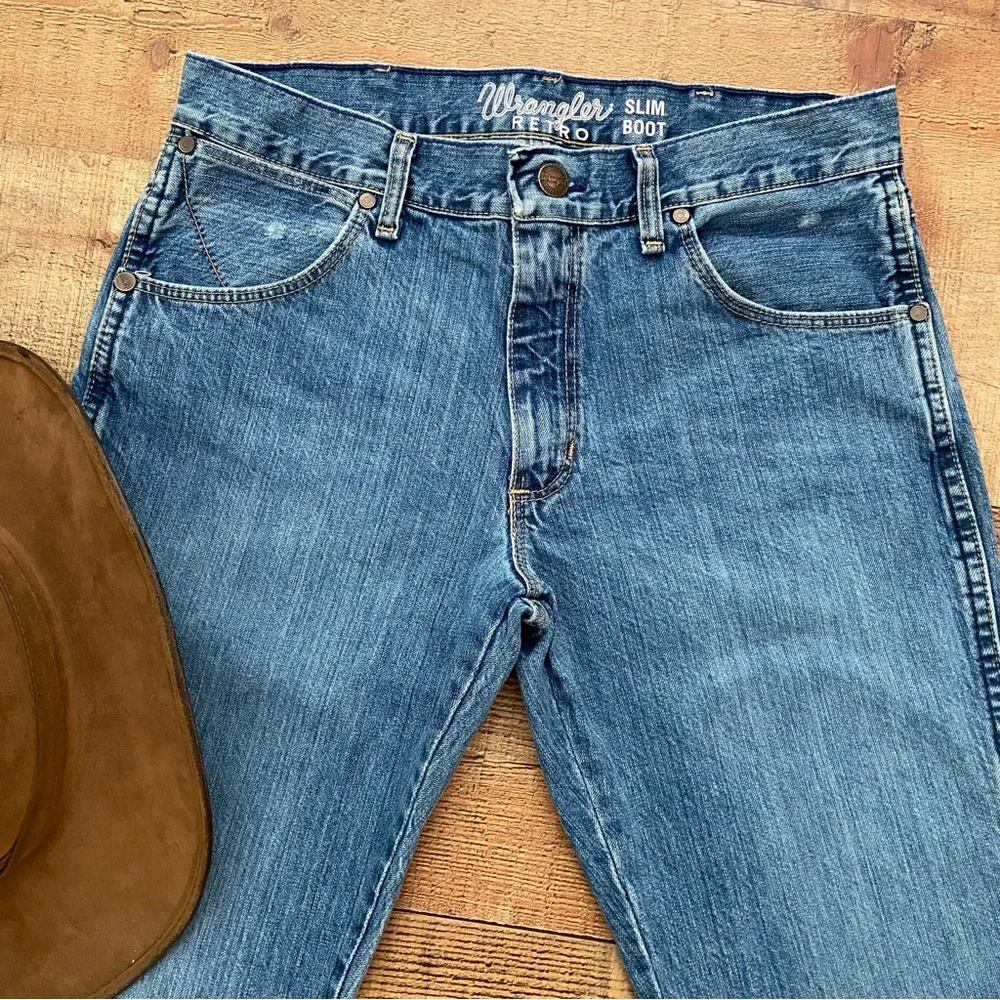 Wrangler RETRO SLIM Boot Jeans, Boot Cut MENS